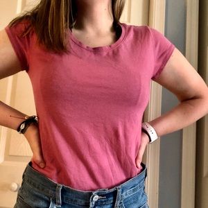pink casual tee